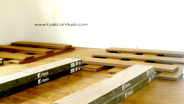 acopio de material, dilatación del parquet,