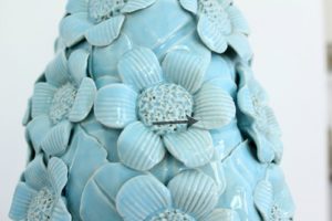 Lampara de sobremesa antigua ceramica manises