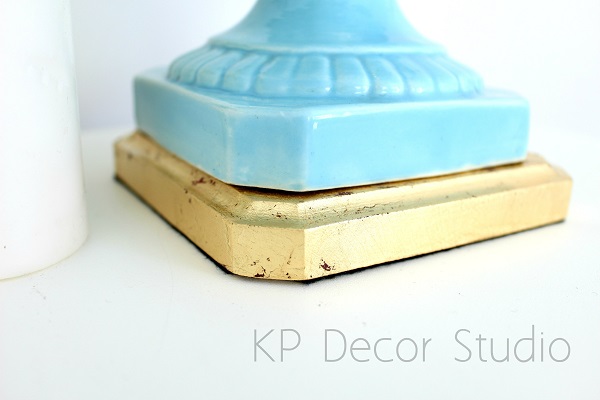 Lámpara manises azul vintage