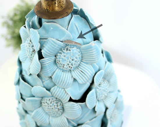 Lampara de ceramica manises antigua midcentury