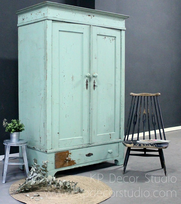 Adaptabilidad el primero Pasteles Armario color mint vintage- KP Decor Studio tienda muebles vintage